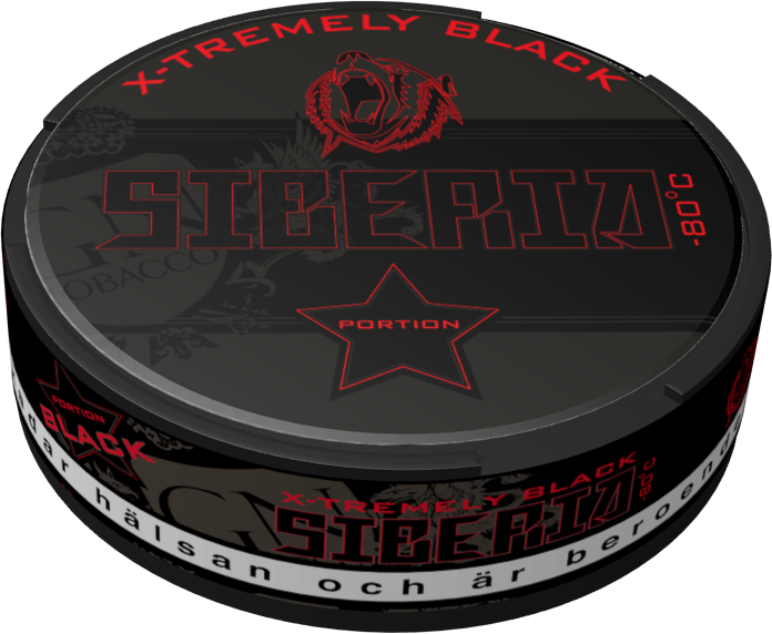 Siberia X-Tremely Black Portionsnus Senaste nyheten från GN Tobacco – Siberia Black Portion nyhet, new back siberia