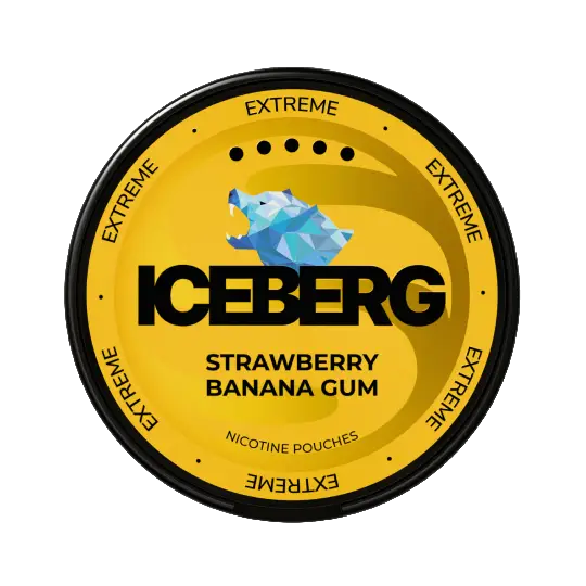 ICEBERG strawberry banana 5 ICEBERG Strawberry Banana Gum 50mg